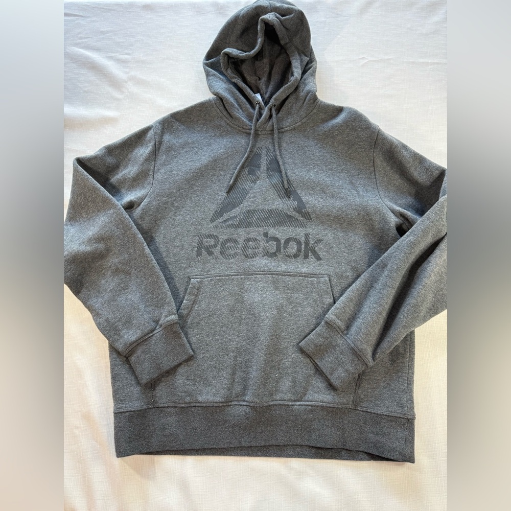 Reebok Men's Charcoal Hoodie size medium